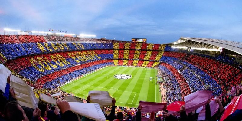 Sân Camp Nou có sức chứa lớn nhất tại Tây Ban Nha cũng như toàn châu Âu